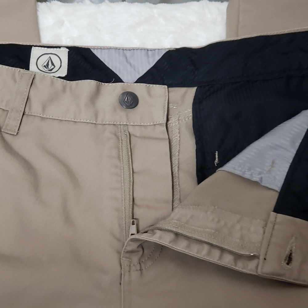 Volcom Men's Sz 30 Frickin Chino Pants Khaki - Picture 9 of 15